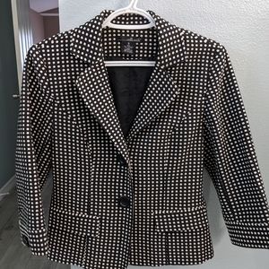 Black and white blazer